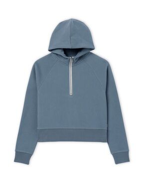 Vuori restore half zip hoodie xs blue
